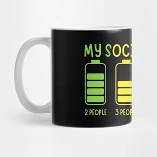 Funny Introvert My Social Battery Sarcasm Mug